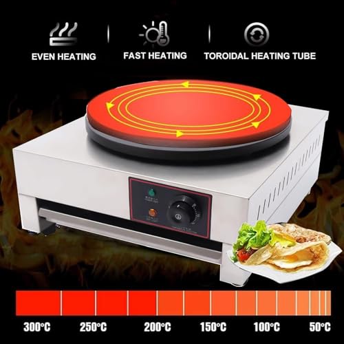 JJENXYYDS Pancake Maker,Commercial Electric Crepe Maker,3000W 16