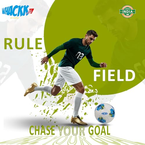 Image of WHACKK Zico HT-PU Football Size 5 Soccerball Hand Stitched for Practice & Training - Original PVC Waterproof. 3 Layered Ideal Sports Ball for All Ages on Ground, Grass and Turf
