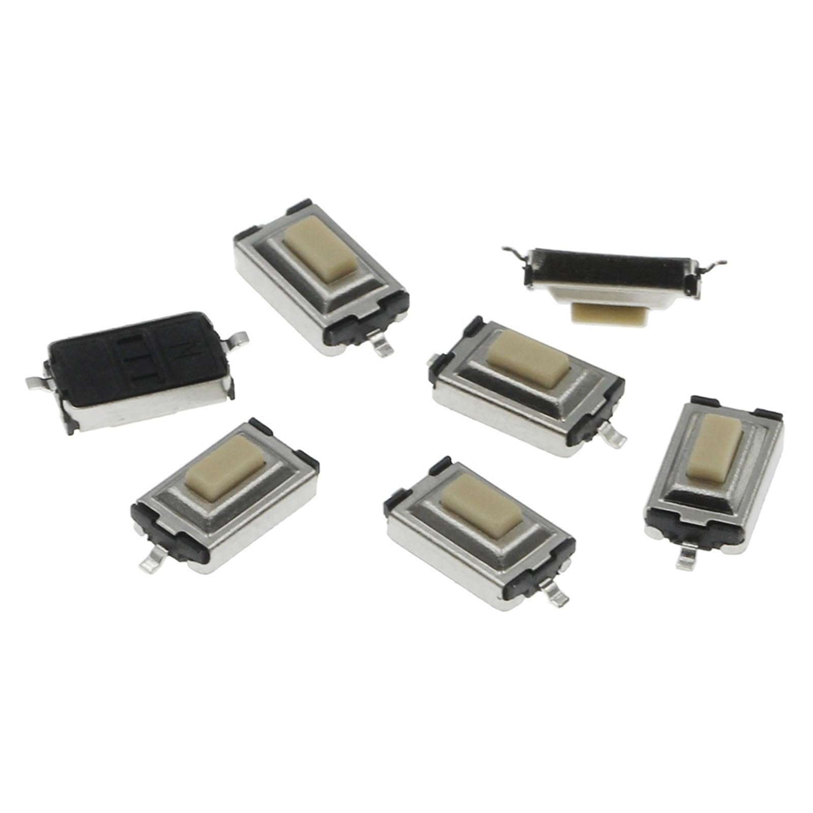 1000 sztuk przełączników dotykowych 3 x 6 x 2,5 mm, 3 x 6 x 2,5 mm SMD, biała głowica przycisków (Reel Packing)