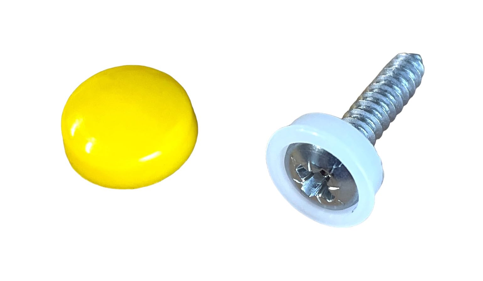 Kit 12 Viti E Tappi Coprivite Per Targa Auto In Acciaio Inox 304 – Colori Nero, Bianco, Giallo (4+4+4) Antiruggine