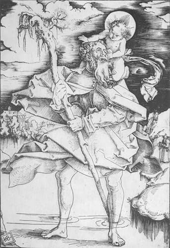 Imagen San Cristoforo Hans Baldung cuadro lienzo contra paredes vacías de oficina