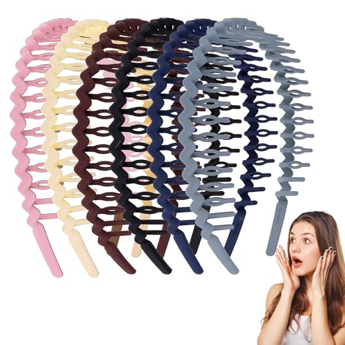 Zig Zag bandeau cheveux 6 peignes plastique requin multicolore
