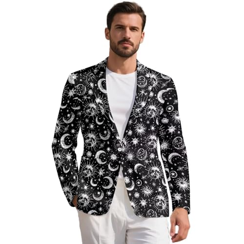Slim Fit One Button Blazer for Men Lightweight Business Jacket Casual Sport Coat Office Wedding