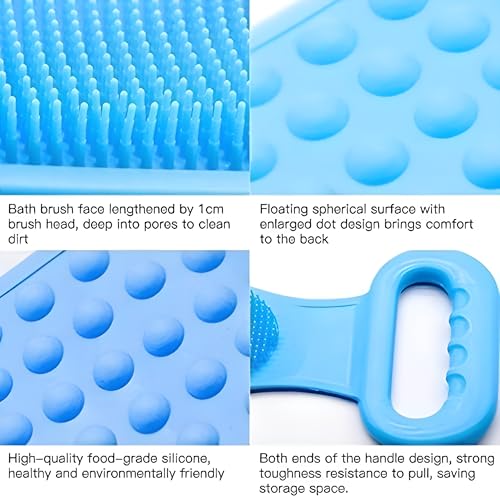Image of Body Scrubber For Men And Women Back Body Double Side Bathing Brush For All Skin Dead Skin Removel And Massager Multicolor