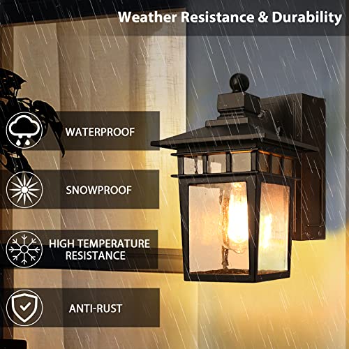 Dusk To Dawn Outdoor Lights Exterior Porch Lights With Gfci Outlet Sensor Outdoor Wall Light Fixture Wall Mount,Anti-Rust Wall Lantern,Waterproof Wall Sconce,Outside Lights For House,Bulb Not Included #TOP5