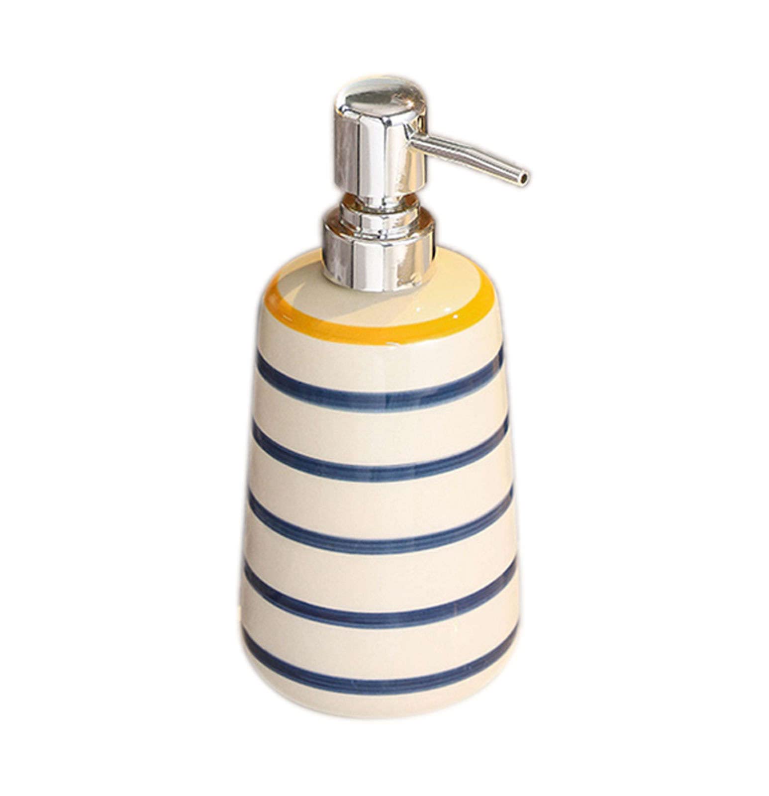 soap dispenser, Soap Dispenser,Japanese Style Lotion With Empty Pump, Hand,Bathroom Vanity Countertop-straight-White1-400ml/14oz