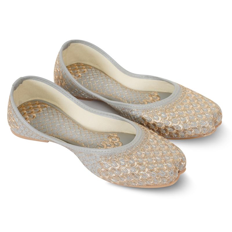 Image of DFR Women Juti | Embroidered Rajasthani Mojari Girls Shoe