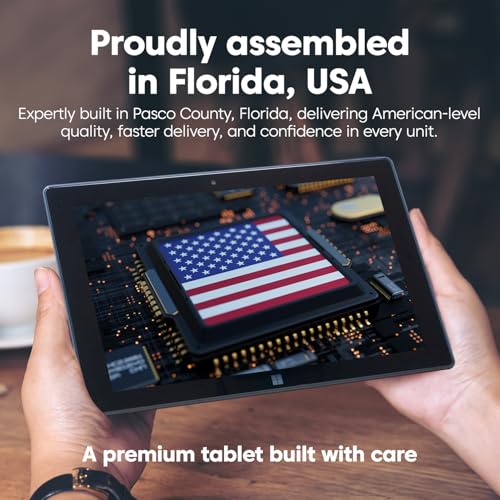 Image of Fusion5 Built in USA 10.1 inch Windows 11 Tablet PC (March 2026 Release) - 12GB RAM, 256GB SSD, 13th Gen CPU, Full HD Windows Tablet Computer, USB C, HDMI - 2 Year Full Warranty with Accidental Damage