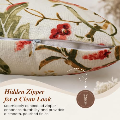 Image of Clasiko Cotton Cushion Covers 16x16 - Set of 5 Blossom Haven | Reversible | Decorative Cushion Covers, , Soft Cotton, Hidden Zip, Sofa & Bedroom Decor