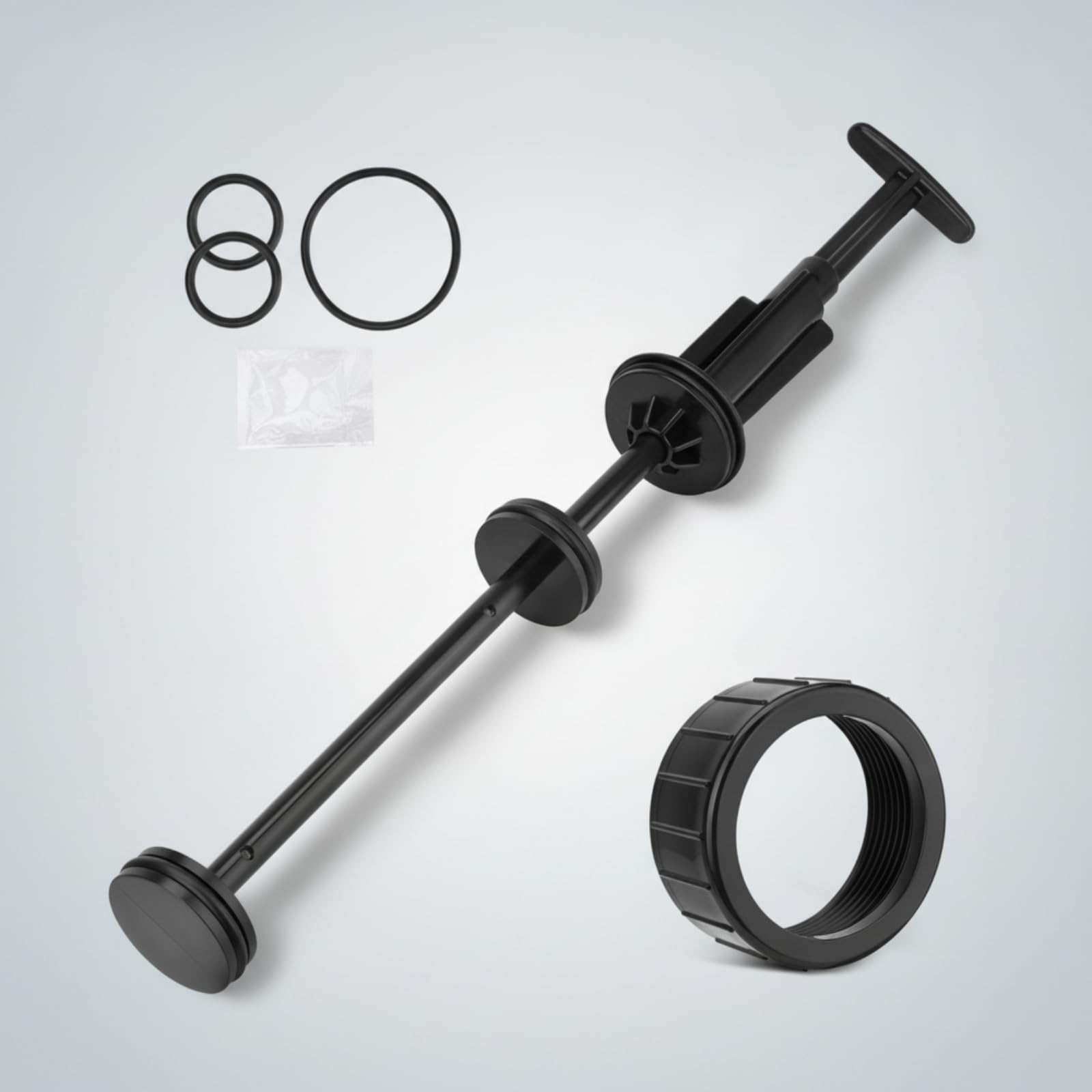 Ensemble Piston Vanne Contre-Lavage avec Arbre Cylindrique Long et Écrou Fileté Remplaçant la Pièce Détériorée du Filtre à Compatible avec Modèles