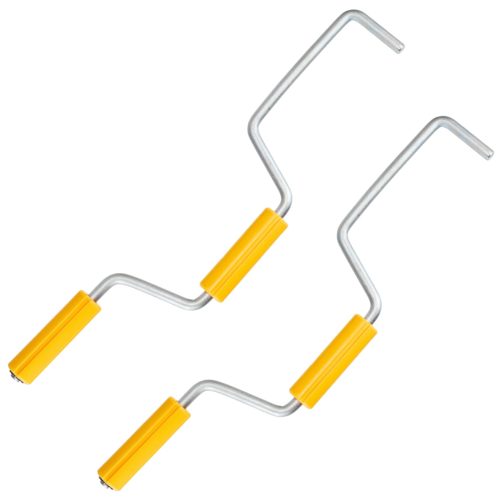 Sumnacon Strap Winder, 2 Pcs 17 Inch Strap Winder for Truck Flatbed Trailer,Stainless Steel Flatbed Hand Roller for Winding Straps Portable Flatbed Winch Winder for Winch Straps, Yellow