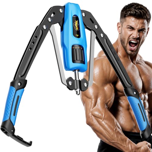Image of Hydraulic Twister Arm Trainer, 10-Level Adjustable 22-440lbs Resistance, Chest Expander with Cylinder Protective Cover & PU Handle, Home Gym Equipment for Arm Chest Shoulder Strength Training
