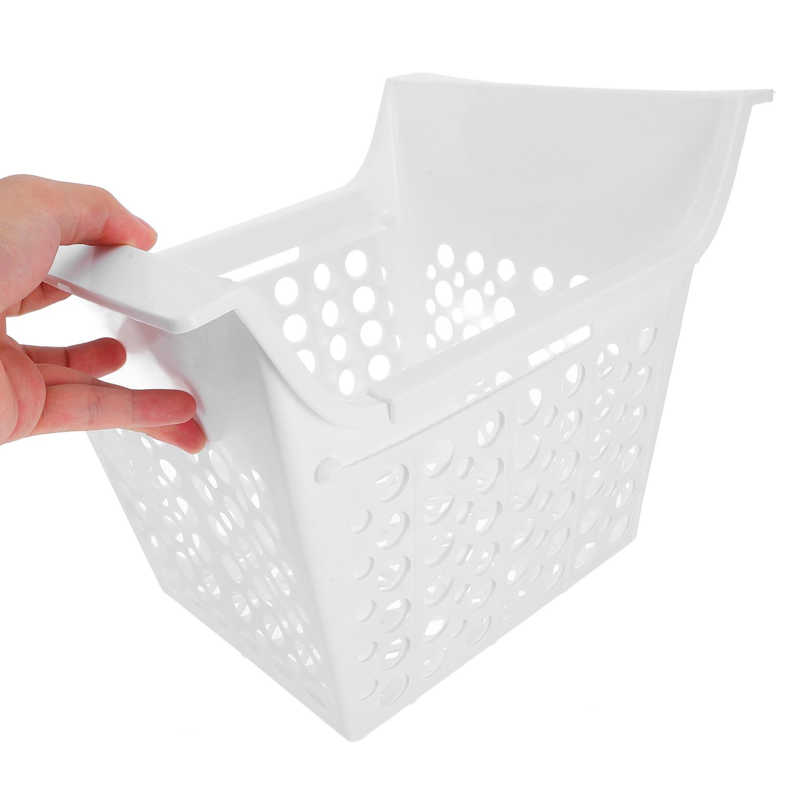 VALICLUD Cesta del congelador horizontal con longitud ajustable y orificios de drenaje, organizador de alimentos multiusos en plástico resistente para refrigeradores grandes y pequeños