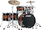 Tama Starclassic Walnut Birch Lacquer 5-Piece Shell Pack - Molten Brown Burst