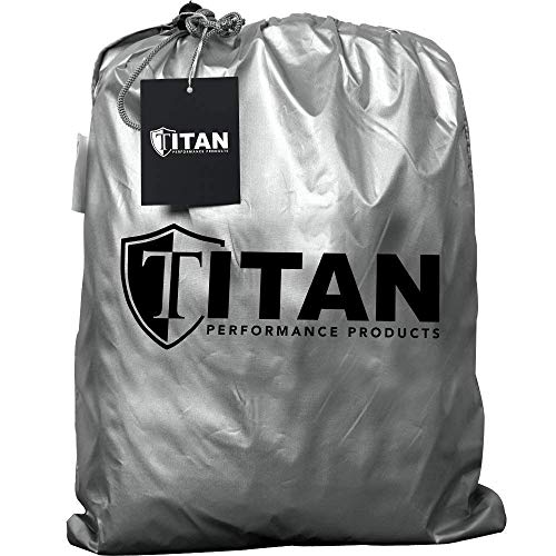 Titan Lightweight Car Cover. Mid-Size SUV. Compatible with Ford Explorer, Jeep Grand Cherokee, and More. Waterproof Cover Measures 206 Inches and Includes a Driver-Side Door Zipper. - Thumbnail 7