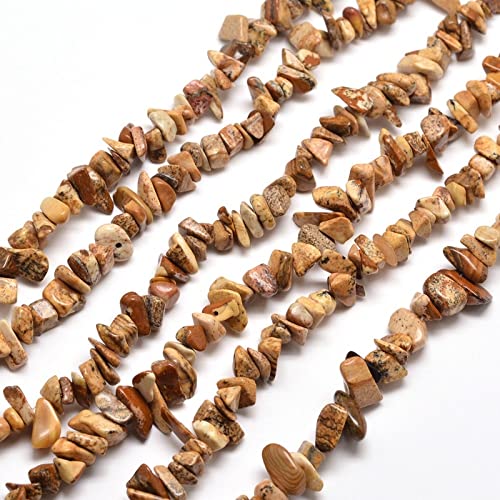 Image of 5-8mm Picture Jasper Chips Natural Chip Stone Beads for Jewelry Making
