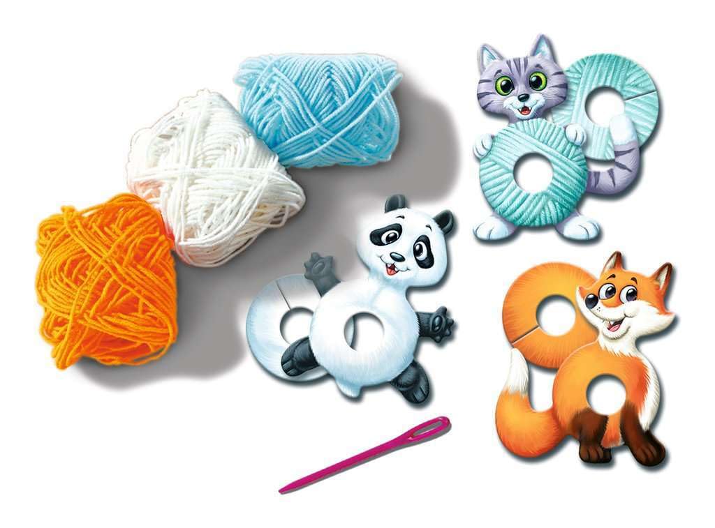 Ravensburger Be Creative 18429 - Animali con pompon fai da te per bambini dai 6 anni in su