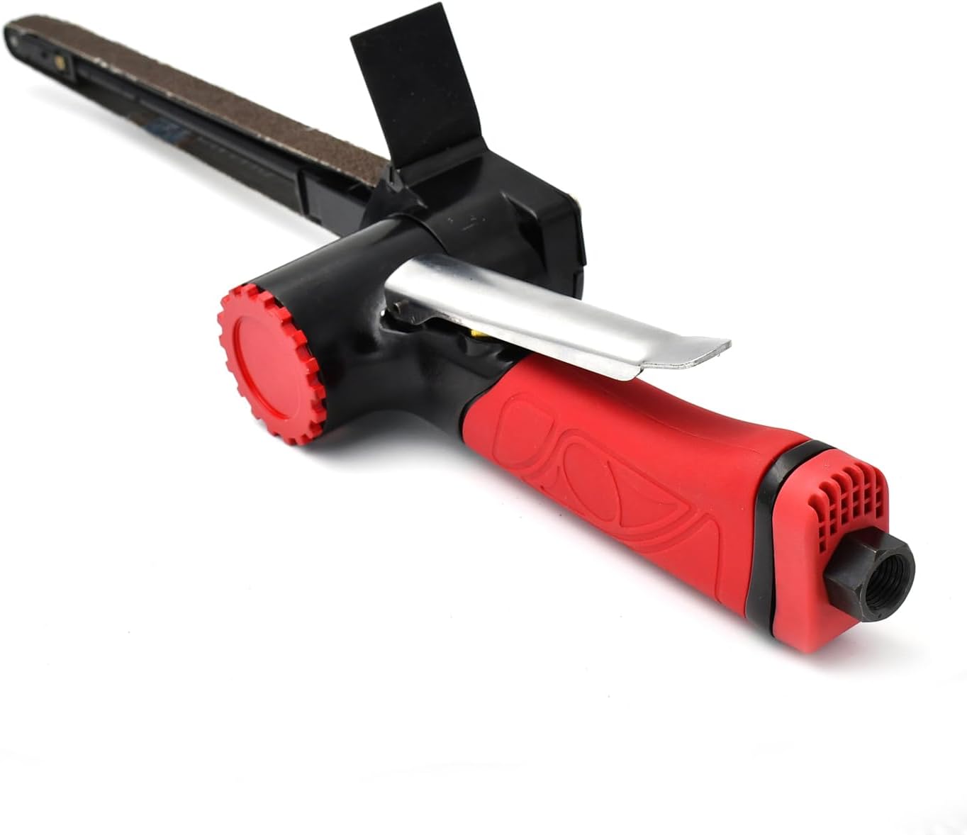 Air Belt Sander 1/2" x 24" Handheld Angle Grinder Belt Sander For Wood Aluminium Iron Steel Metal Polishing DIY Surface Treatment Tool 20000RPM