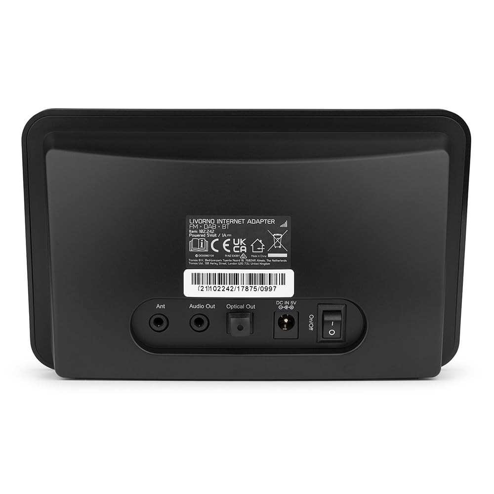 Audizio Livorno - DAB tuner e radio internet con WiFi e DAB+ (102.242) - Nero