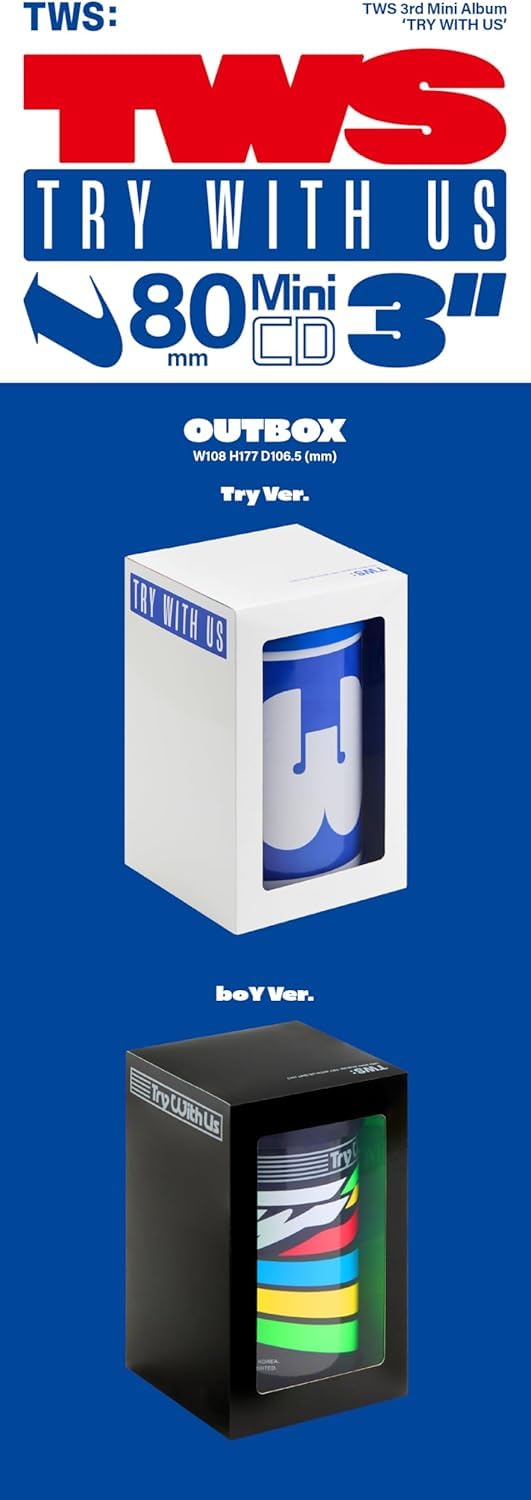 TWS TRY WITH US 3rd Mini Album with Tracking Sealed (Standard Try Version) + Extra photocards