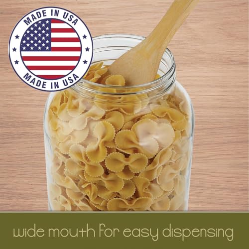 Image of kitchentoolz 1 Gallon Glass Jar with Lid - Extra Wide Mouth Mason Jar - Made in USA