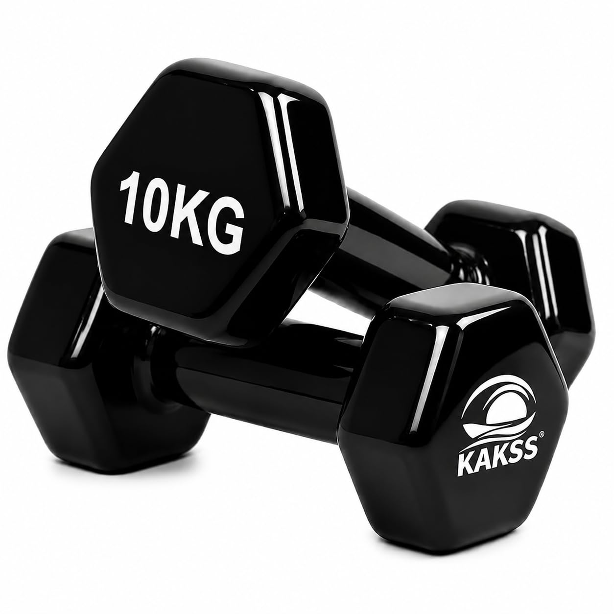 Kakss Cast Iron Vinyl Dumbbells - 1.5KG Pair -10 Kakss Cast Iron Vinyl Dumbbells - 1.5KG Pair -10