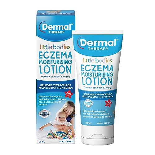 Dermal Therapy Little Bodies Eczema Moisturising Lotion for Infants & Children, Relieves Dry Skin, Itchy Skin & Symptoms of Mild Eczema & Dermatitis, Gentle Moisturiser for Sensitive Skin | 175ml