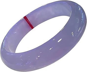 Natural A Grade Purple Jade Bangle for Womens, Classcial Round Jade Bangles Exquisite Fashion Ladies' Bracelets Jewellery Accessories with Gift Box Size 56mm Onecolor 60mm 6