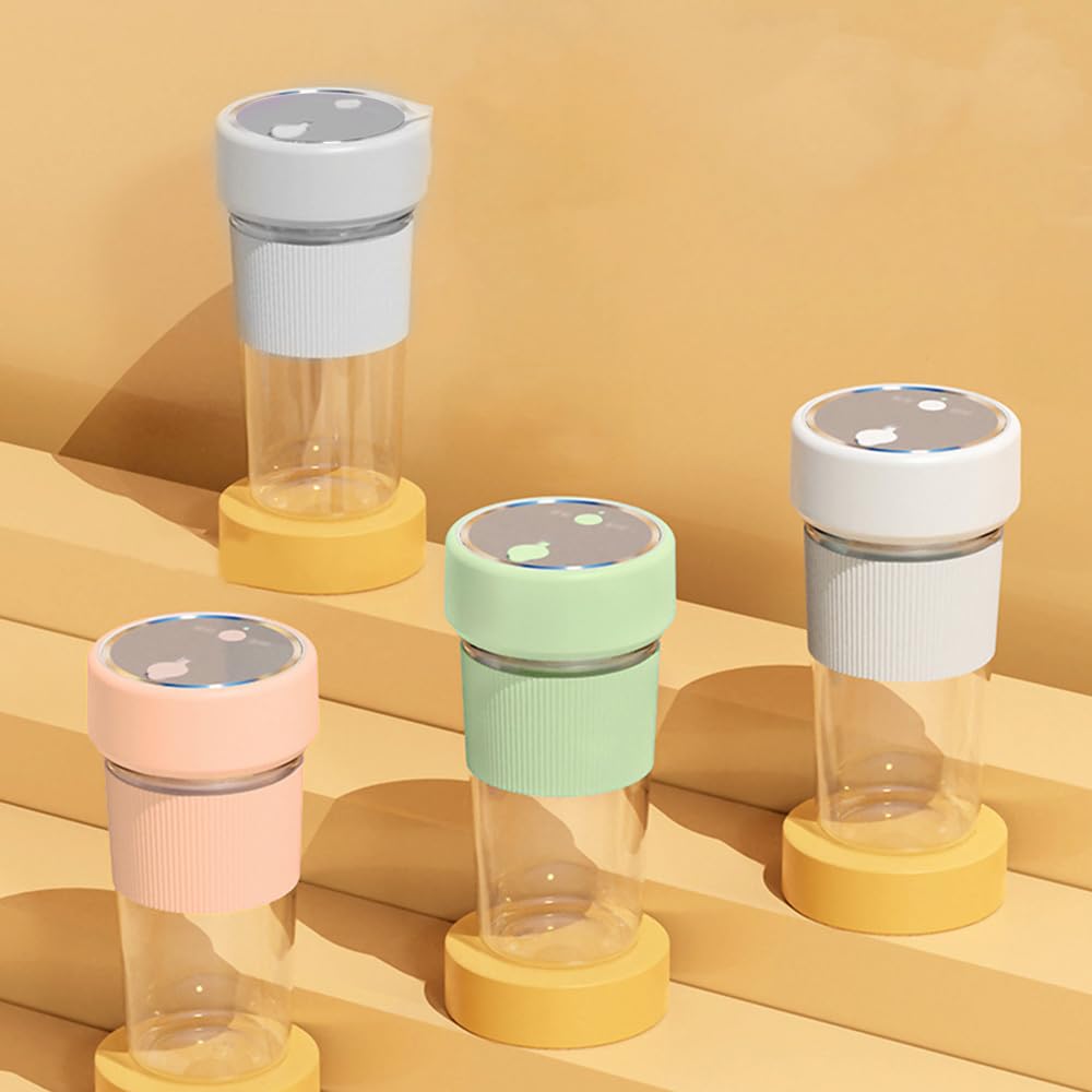 Portable Blender Cup, 14Oz Mini Juicer Blender with 6 Blades Rechargeable Handheld Blender for Office Gym Travel