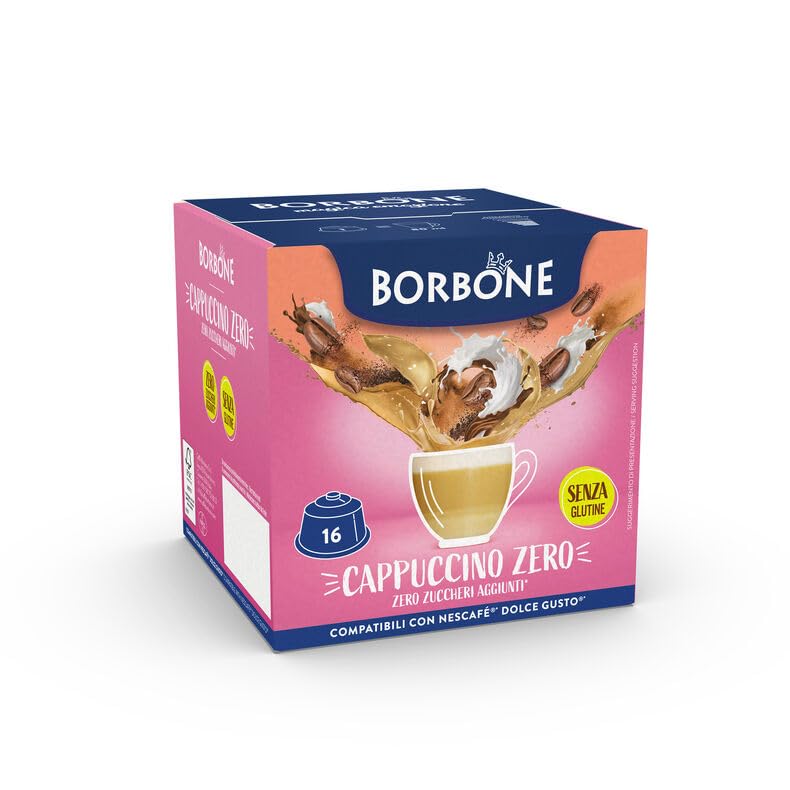 64 Cápsulas Café borbone Compatible Con Nescafe Dolce Gusto Cappuccino Zero sin Azúcar - L'Emporio Del Café