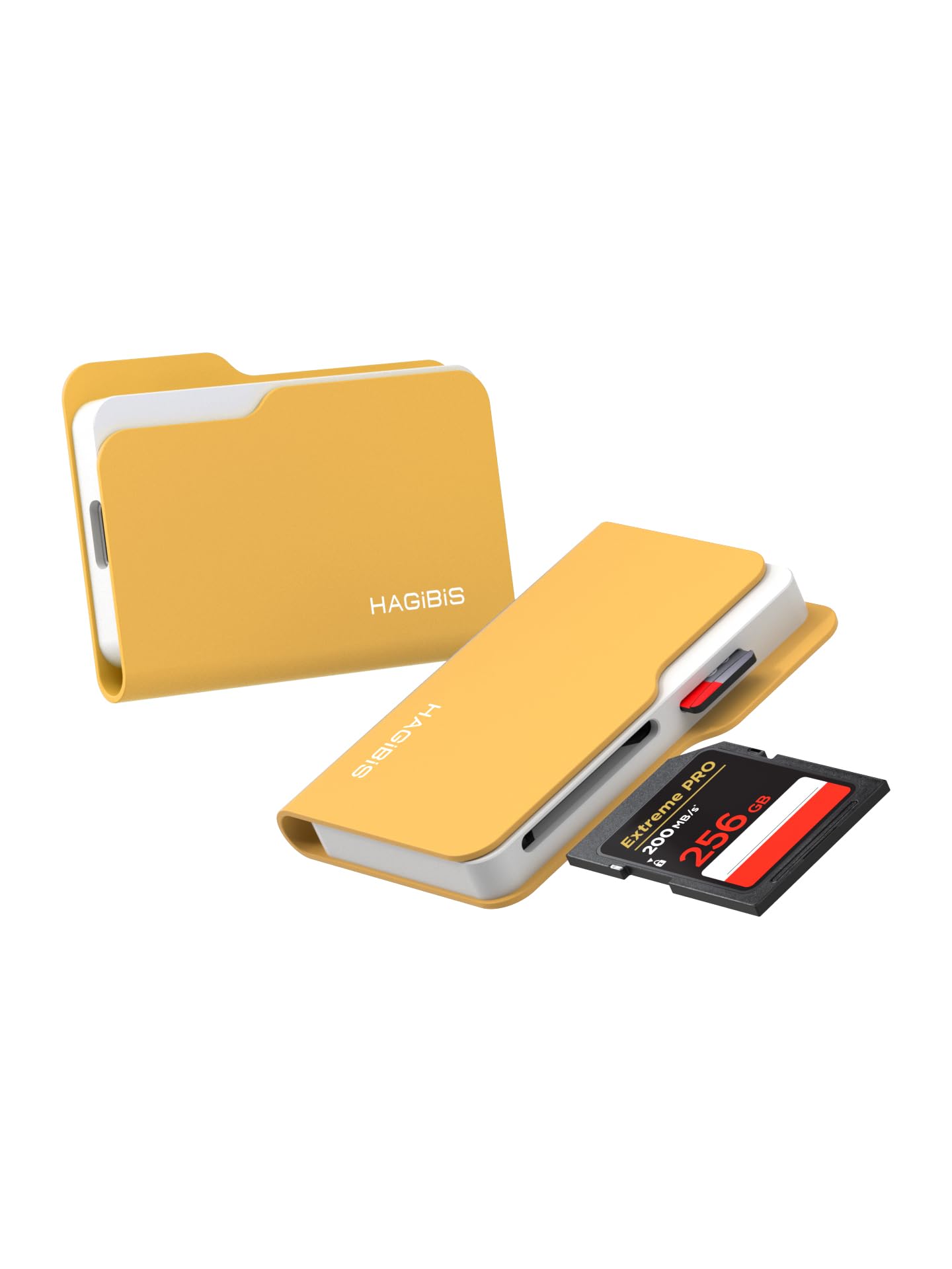 Hagibis Lettore di schede SD/Micro SD 4.0, stile cartella ad alta velocità USB-C a lettore di schede di memoria, adattatore Micro SD SDXC SDHC UHS-II cartella per iPhone 17 16 15 Pro Max, MacBook Pro