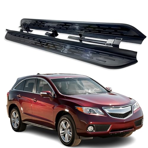 Estribos de aluminio para Acura RDX 2013-2018 Antideslizantes Negro 2 Piezas