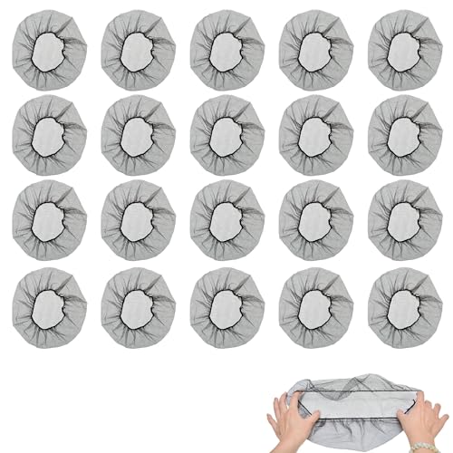 XWYDZ 20Pcs Elastic Hair Nets - Breathable Mesh Caps for Catering & Food Service Unisex Kitchen Hairnets with Stretch Edge for Sleeping Salon Cooking