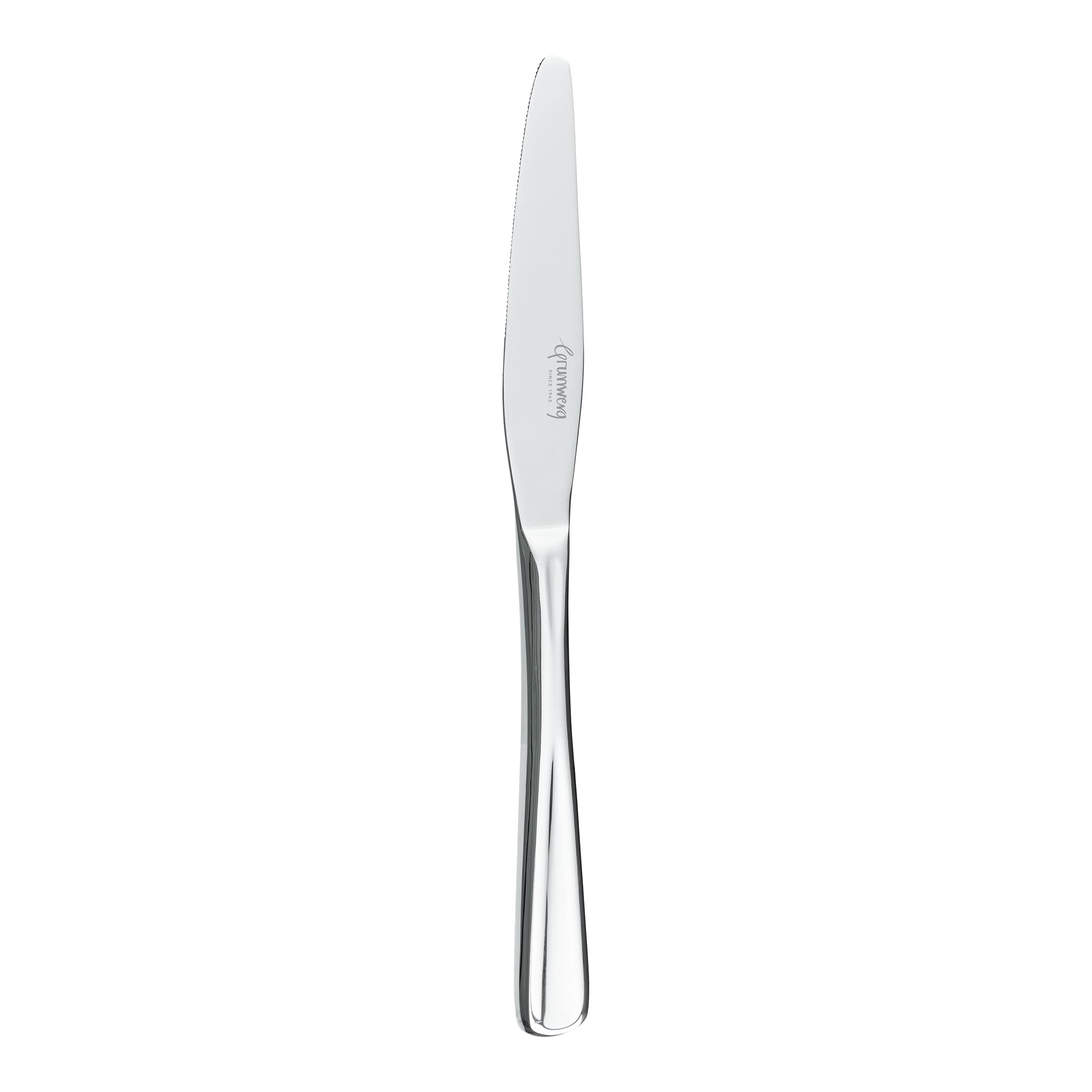 Rockingham Forge Designer Collection Jubilee - Set di 12 coltelli da tavola in acciaio INOX 18/10 forgiato, 225 mm, finitura lucida