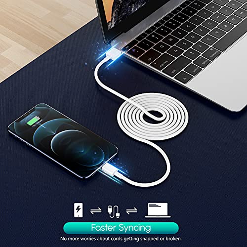 iPhone Charger,Extra Long 2 Pack 10FT Lightning Cable Cube i Phone 12 Charger Charging Transfer Cord Cable with USB Plug Wall Charge Block Travel Adapter for iPhone 14/13/12/11/SE2022/8/7/XS/XR/X/iPad - Image 4