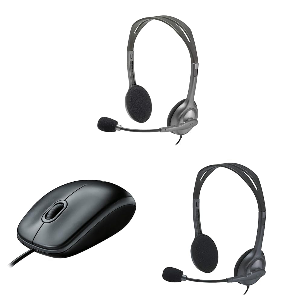 Logitech H110 Wired On Ear Headphones with Mic, Stereo with Noise-Cancelling,3.5-Mm Dual Audio Jack,-picture-12
