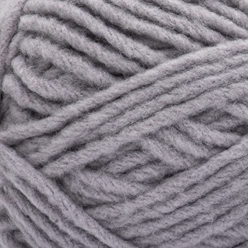 Image of Bernat Forever Fleece Lunar Gray Yarn - 2 Pack of 280g /9.9oz - Polyester - 6 Super Bulky - 194 Yards - Knitting /Crochet