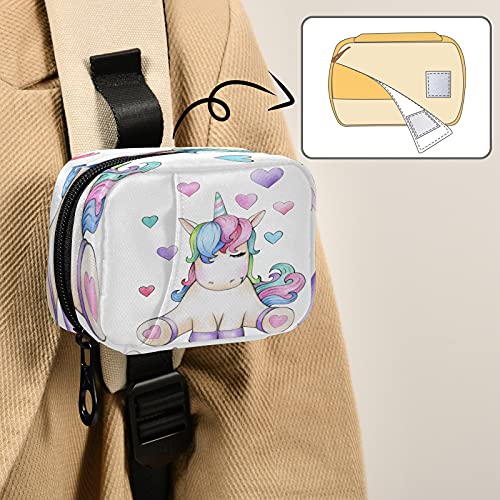 Image of Naanle Fantasy Animal Unicorn Pill Box 7 Day Pill Case Travel Pill Organizer Bag with Zipper Portable Weekly Case Compact Size for Vitamin Supplement Holder