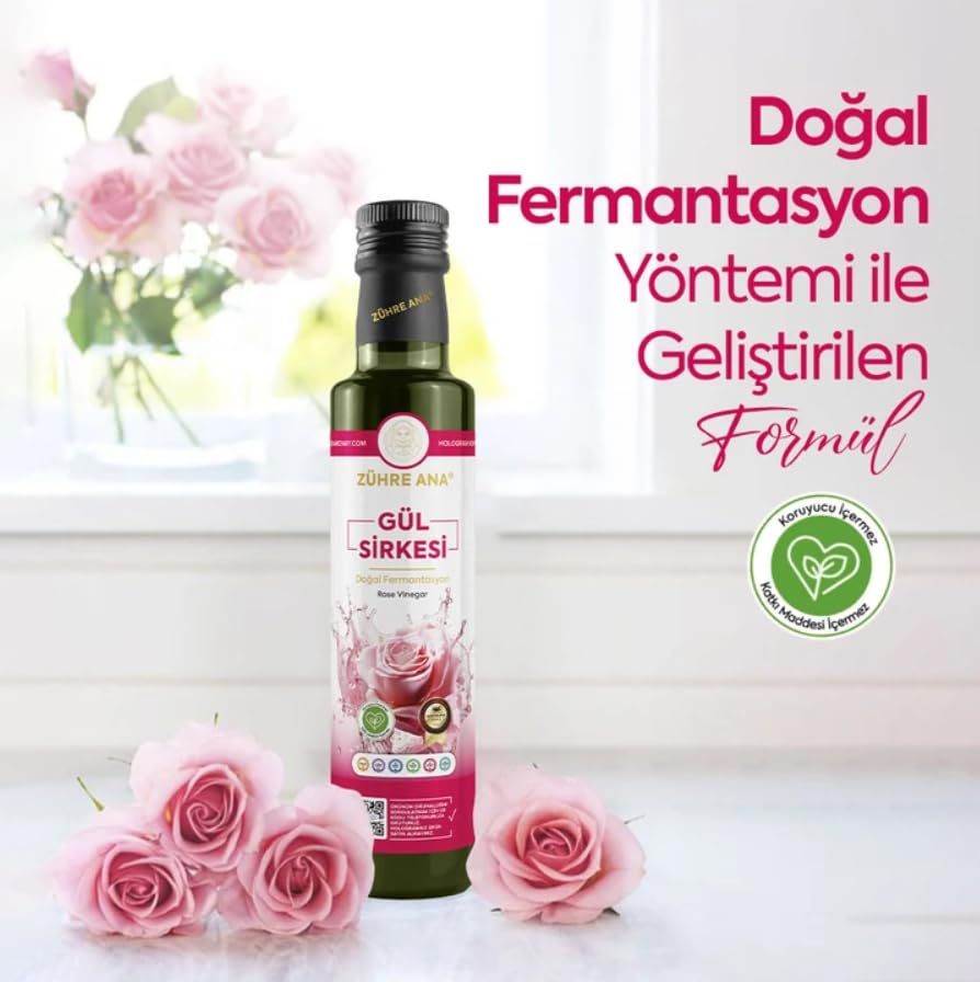 Naturally Rose Vinegar, Additive-Free, 16.9 fl oz (DOĞAL GÜL SİRKESİ)