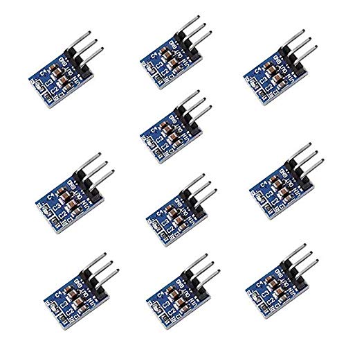 DC-DC Step-Down Converter 3-pin AMS1117-3.3 Regulator 4.75V-12V to 3.3V Regulator Step-Down Power Step-Down Module 800mA. (10 Packs)