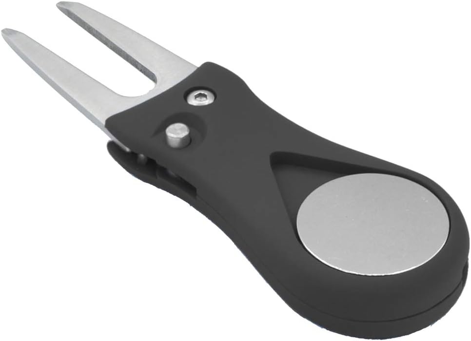 Golf Divot Repair Tool with Pop-up Button & Magnetic Ball Marker Pitch Mark, Lightweight, Portable, Mini Divot Repair Tool, Best Choice for Professional Golfers