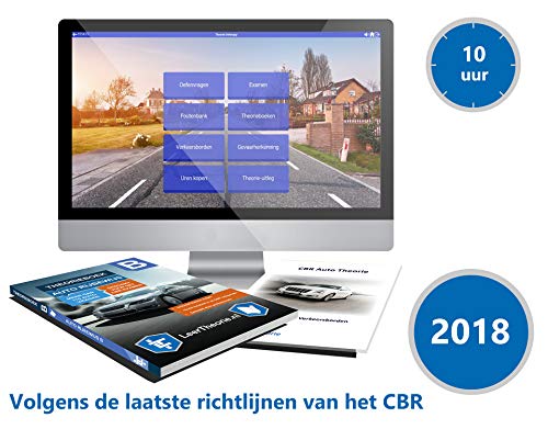 Auto Theorieboek Rijbewijs B 2019 met 10 uur online Examentraining en Samenvatting Cover
