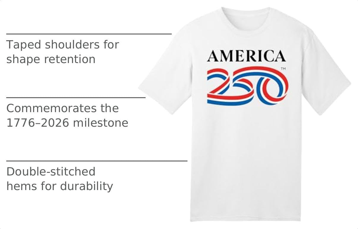 Shirt, Cotton Tee 5.4oz, USA 250th Anniversary Merchandise image 4