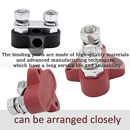 2 Stücke M8 Sammelschiene Stromverteilerbloc, Anschlussbolzen Sammelschiene, Batterieklemmenblöcke, Battery Terminal Blocks, Verbindungspfosten Geeignet für LKW, Wohnmobil, Boot – Bild 6
