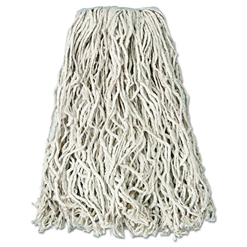 Rubbermaid Commercial V117 Economy Cut-End Cotton Wet Mop Head, 20oz, 1" Band, White (Case of 12) image 3