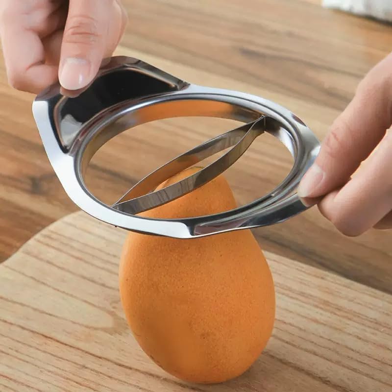 Creative Mango Cutting Tool - Fruit Splitter, Mango Peeler, Pitter, Stainless Steel Slicer & Skin Remover image 4