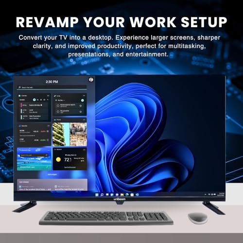 Image of Uniboom Optima Series 80 cm (32 inch) HD Ready LED TV 2026 Edition with 30W Sonic Boom - True Frameless - Aura Vision+ Display - 2 HDMI - (Non Smart) - 32N-ULT-AED