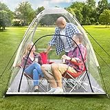KEOHOLI Transparent Pop-Up Tent, Sports Shleter with Floor Outdoor Rainproof Windproof Easy Set Up for Camping, Watching, Outdoor Activities Keep Warm for Chilly Spring Fall Day