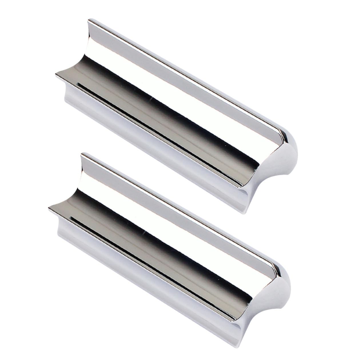 Totority 2pcs Stainless Steel Guitar Slides Hard-chrome Plated Guitar Accessory for Slide Guitar Small