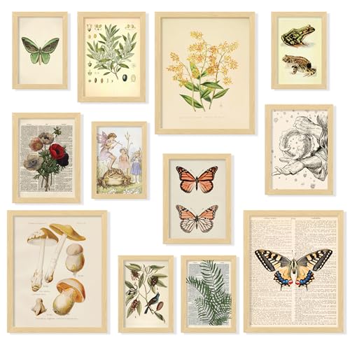 97 Decor FRAMED Cottagecore Wall Decor - Vintage Fairycore Decorations,